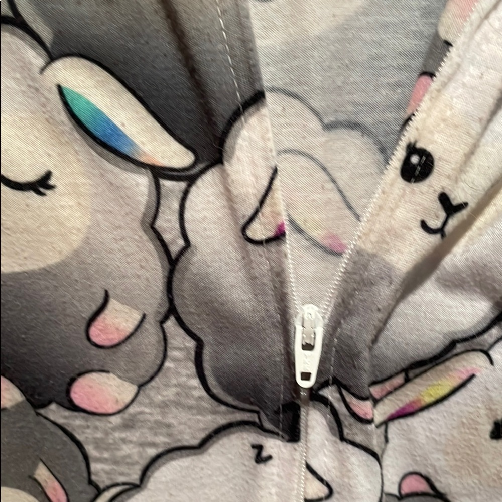 Justice Kids Super Cozy Sheep Hooded One Piece Size 18/20 - Picture 9 of 9